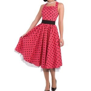 Pretty In Polkadots Flirting With The 50’s Women’s Dress. Size XS/S (2-6)